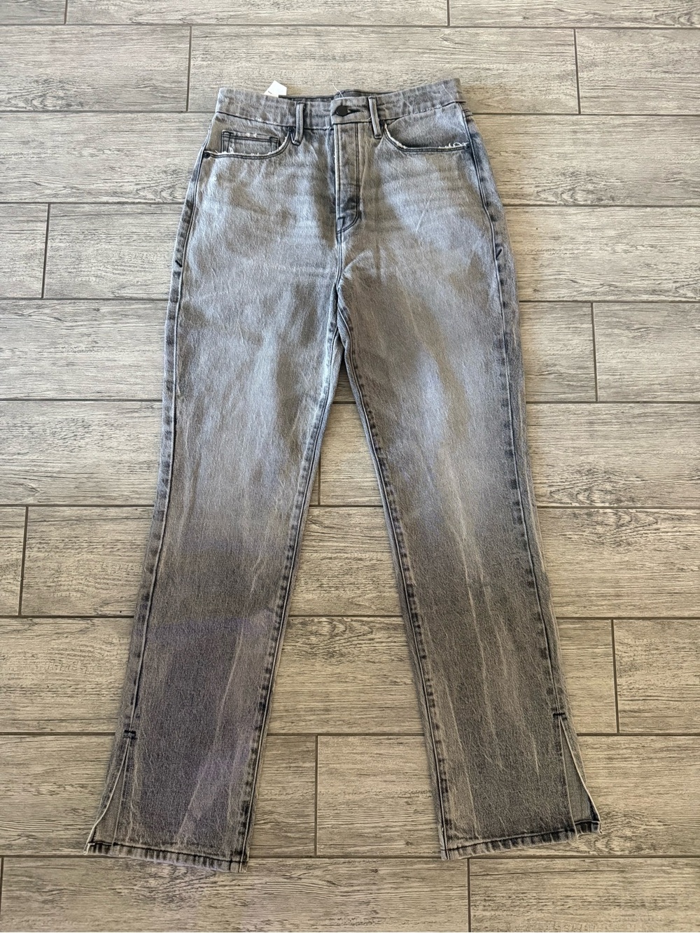 Good American Grey Boot Cut Jeans
